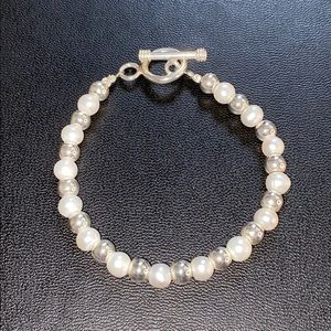 Silpada Retired Freshwater Pearl/Sterling Bracelet
